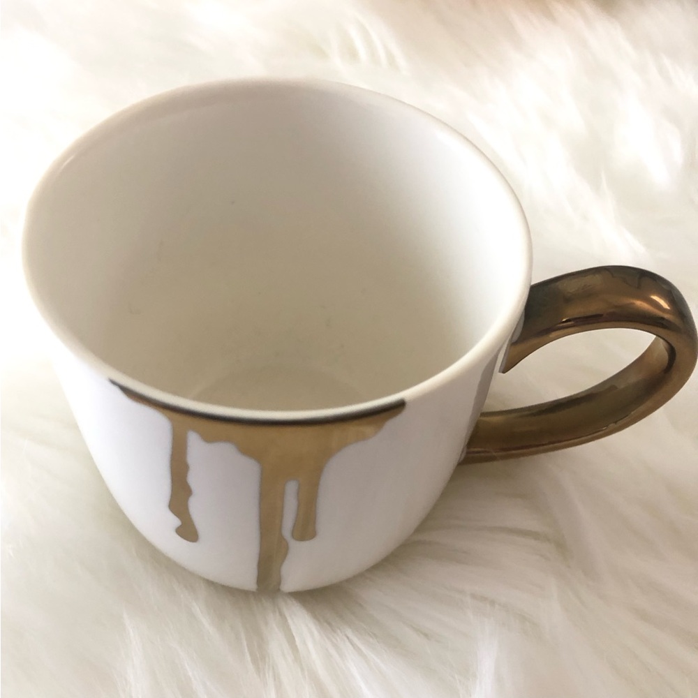 White & Gold Mug with Gold details